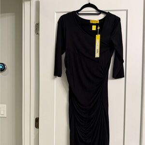 Catherine Malandrino Elegant Black Long Sleeve Dress